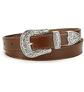 Western Belt for Women, 1.1" CR Cowboy Belt Leather Belts for Women, Country Belts for Women with...