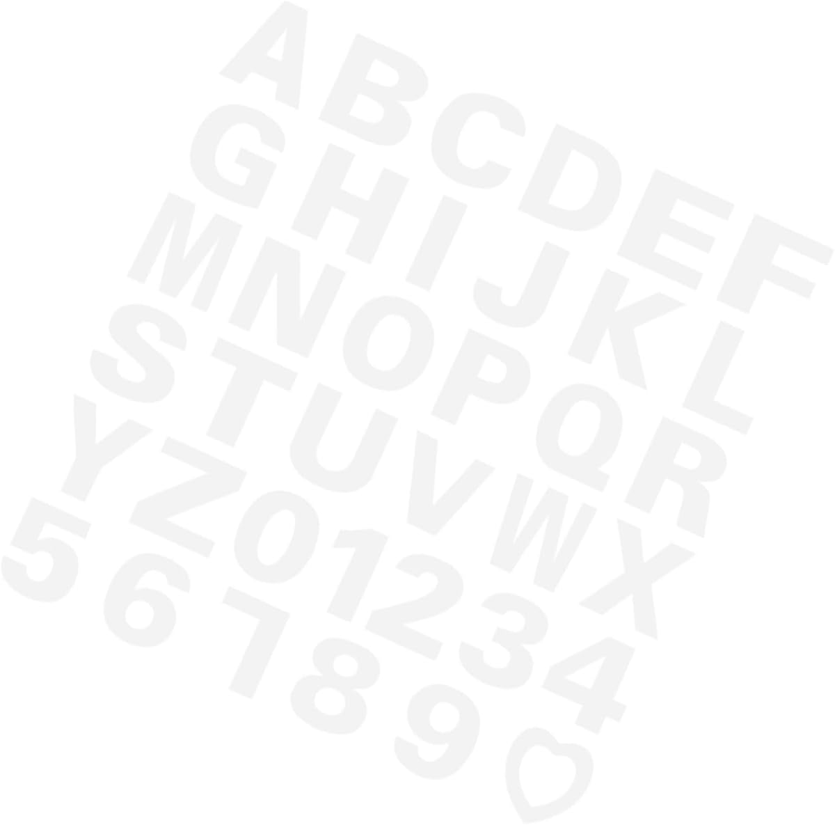 KICHOUSE 37pcs DIY Number and Alphabet Cake Stencils Heart Shape Templates for Baking Easy to Clean Lightweight Pet Material for Birthdays Weddings Anniversaries