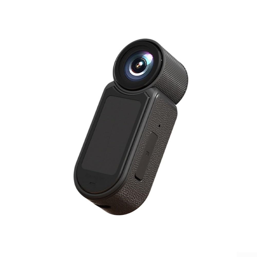 Action Camera compatta 4K con kit di montaggio magnetico | Video HD 4K, supporto magnetico per collana, uso a mani libere, sicurezza sul lavoro, uso quotidiano compatto (bianco)