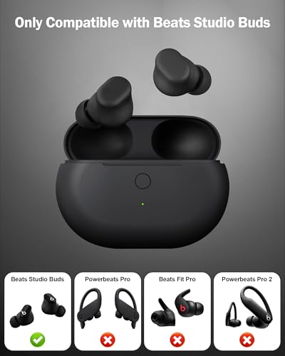 Image of Charging Case Replacement for Beats Studio Buds - Earbuds Charger Case with Bluetooth Pairing Sync Button, 660mAh Battery (Earbuds Not Included)