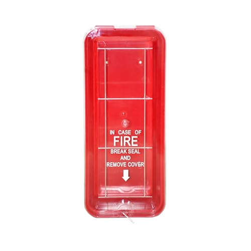 Victory Fire Extinguisher Cabinet Box Plastic Red Cabinet with Cover for 5lb 10lb Extinguisher (for 10LB Fire Extinguisher)