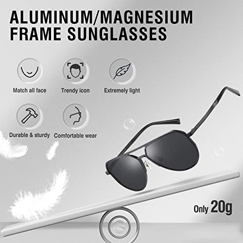Image of DUCO Mens Sunglasses Retro Oversized Metal Frame Vintage Polarized Sunglasses for Women Fashion Shades UV Protection DC3039
