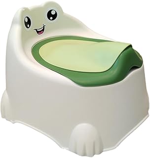 Lyefancy Kids Potty Training Toilet, Toddler Potty Training Seat for Boys Girls Age 1-5, Frog Baby Potty Chair, Portable Travel Potty with lid, Removable Bowl, Splash Guard, Non-Slip Pad (Green)