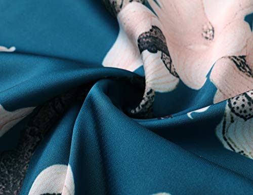 Babeyond Kimono Robe Cover Up Long Floral Satin Sleepwear Silky Bathrobe Bachelorette Robe (Dark Green) #TOP5