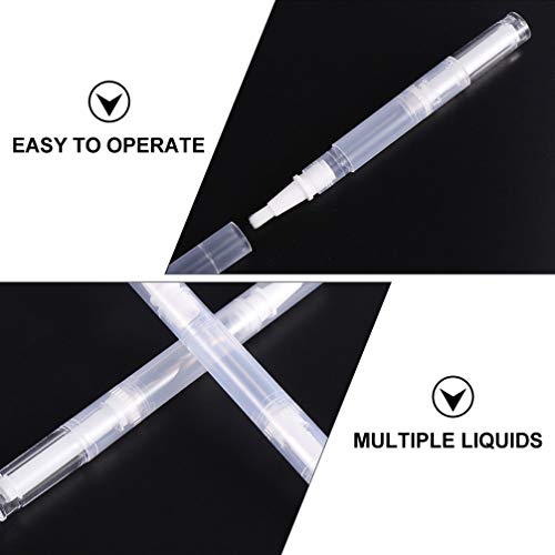 Beaupretty 6st Leere Wachstumsflüssigkeitsflasche Transparente Drehstifte Nagelhautölstifte Transparent Leerer Nagelölstift Leerer Make-up-behälter Plastik Pack Rotierender Stift Weiß Reisen – Bild 7