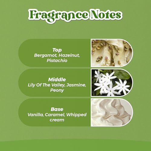 Image of Layer'r Wottagirl Sicilian Pistachio Fragrance Mist for Women 120ml | 100% Vegan | Sweet Pistachio, Bergamot & Vanilla Scent | Long-Lasting Body Mist | Alcohol-Free | IFRA Certified