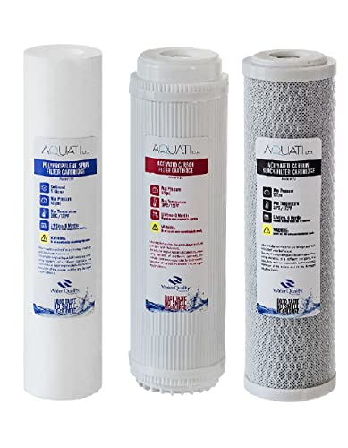 Aquati Replacement 3 Pre Filters for Water Fed Pole Window Cleaning Reverse Osmosis Systems 10
