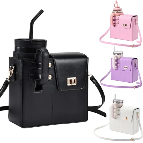 Outdoor Portable Crossbody Water Cup Purse Bag Water Bottle Carrier Bag with Phone Pocket Tumbler Carrier with Strap
