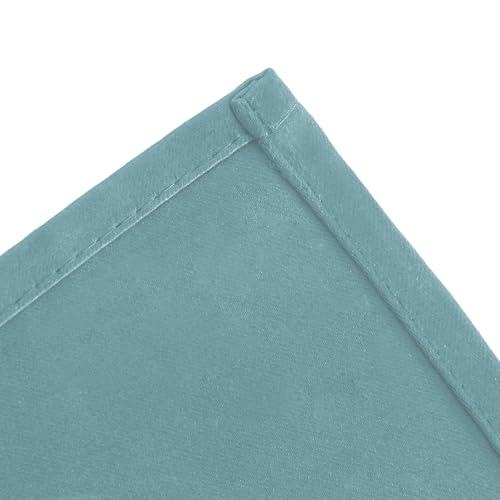 Image of LEMOMO Blackout Curtains 42 x 63 inch /Stone Blue Curtains Set of 2 Panels /Thermal Insulated Room Darkening Bedroom Curtains