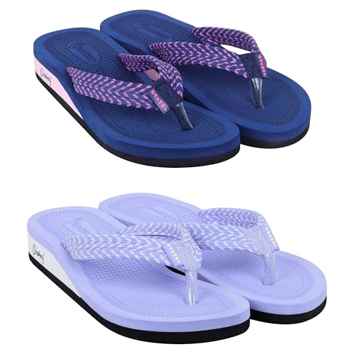 Image of Dashny Women's (1437-1434) |Extra Super Soft Comfortable Slippers |Nevy Brown Casual Slides Slippers