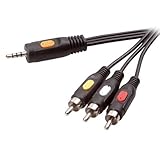 vivanco audio video processor vcr 3066 4 pol. 3,5 mm Klinken-Stecker  3 x Cinch-Stecker