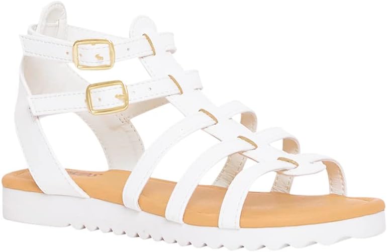 Amazon.com: FabKids Girls Gladiator Sandals Braided Strappy Flats Sandal  Summer Open Toe Holiday Party Dress Shoes for Toddler Black Size 10 :  Clothing, Shoes \u0026 Jewelry