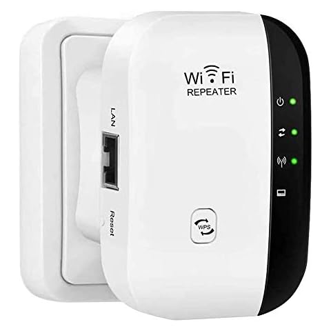 Buqiuy WiFi Signal Booster, 300Mbps Wi-Fi Range Extender R-epeater 2.4GHz Wireless Amplifier/Hotspot with LAN Port, AP &Router Mode, Router Support WPA2/WPA/WEP9 Cover