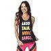 Zumba Negro Gimnasio Camisetas Tirantes Mujer Suelta Fitness Entrenamiento Deportivo Top, Bold Black 17, Small