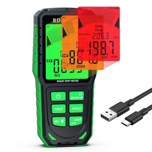 RDINSCOS EMF Detector, Detect All 3 Types of Electromagnetic Radiation