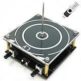 Bluetooth Music Tesla Coil, Touchable Solid State Tesla Coil Kit, Artificial Lightning Electric Power Wireless Transmission, Arc Plasma Loudspeaker Science Experiment Model, 4.17' x 4.17' x 3.97'