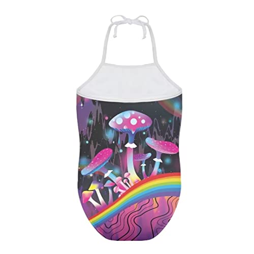 Image of Pinupub Girls One Piece Swimsuit Off Shoulder Halter Neck Cute Fashion Hawaiian Tropical Bathing Suit