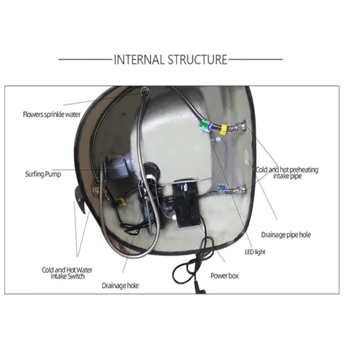 Portable Pedicure Foot Spa Bathtub - Relaxing Feet Spa Tub with Acrylic Chair, Shower Wash & Massage - Ideal for Home, Salon Use - Pedicure Bowl with Foot Bath