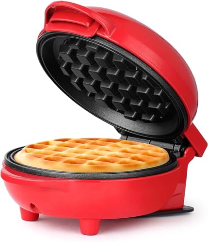 Compact Mini Waffle Maker, Easy-Clean, Non-Stick Surfaces for Per...
