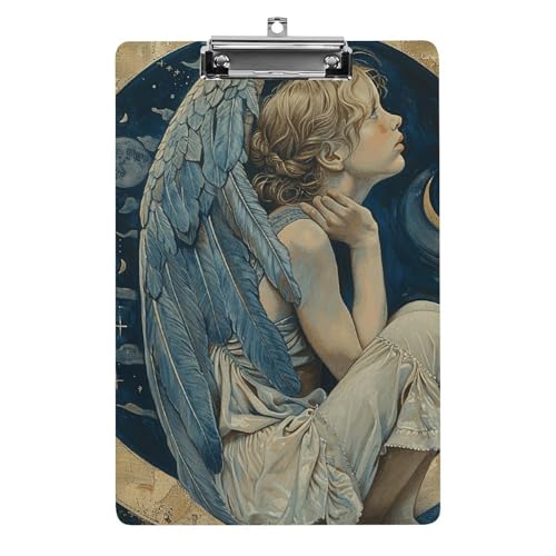 Porte-bloc infirmier A4 en acrylique bleu avec clip en métal pour bureau