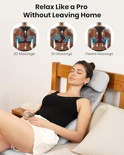 COMFIER Funda para Asiento de Masaje Shiatsu, Masajeador Cervical y Espalda, Colchoneta de Masaje con Función Calor, 3 Intensidades, para el Hogar y la Oficina - imagen 3