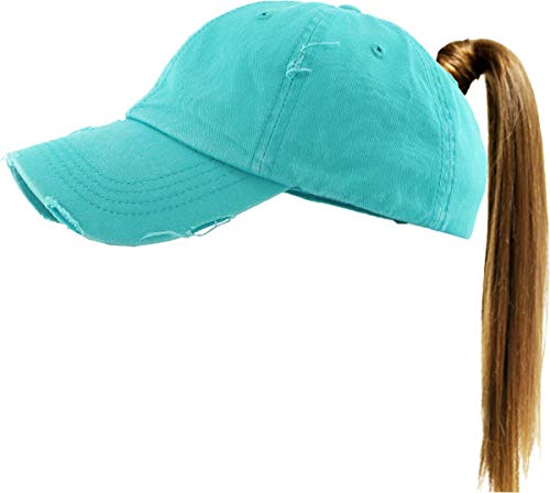 Image of Classic Plain Ponytail Messy High Bun Headwear Adjustable Cotton Trucker Mesh Glitter Hat Baseball Cap