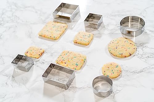 Bakerpan Stainless Steel Round Cookie Cutter Biscuit (2 Inch & 3 Inch) #TOP5