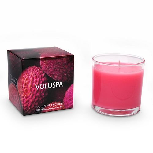 Voluspa Clear Glass Candle Panjore Lychee, 5oz Glass Home & Kitchen