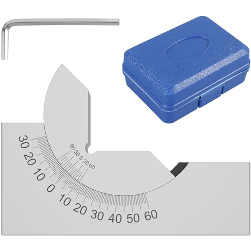 Generic V Block Angle Gauge, AP25 0°- 60° Adjustable Micro Angle Gauge Multifunctional Angle V Block Milling High Precision Angle Gauge Block with Wrench for Milling Machine Planer