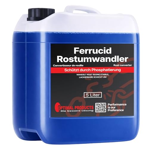 Optimal Products Rostumwandler 5l - Rostentferner und Rostschutz mit Phosphatiereffekt - Anwendbar auf allen metallischen Flächen - Sprühbar