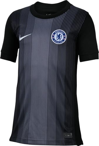 Image of Chelsea FC 2025/26 Stadium Goalkeeper Nike Dri-FIT Older Kids' Short Sleeve Replica Football Jersey HJ5248