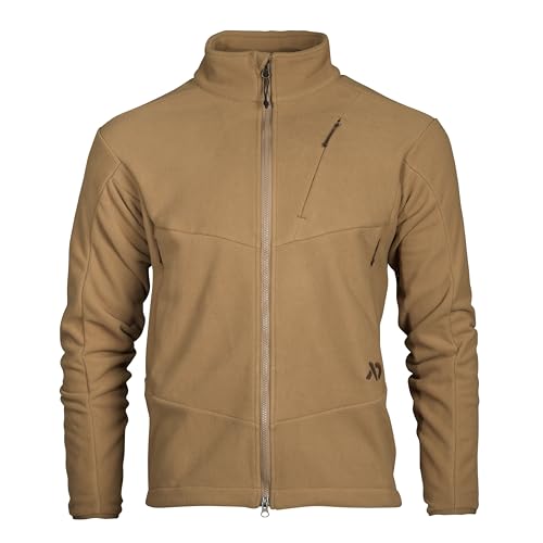 Image of First Lite Men's Challis Fleece - Windproof Soft Shell Camo Hunting Jacket, Hoodless Thermal Layer Hunting Gear For Men