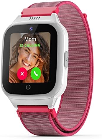JrTrack 2 SE Smart Watch for Kids by Cosmo | 4G Phone Calling & Text Messaging | SIM Card & Flexible Data Plans | GPS Tracker Watch for Kids | Children’s Smartphone Alternative (Pink)