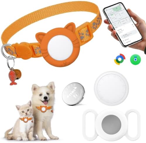 Katzen Tracker Ohne ABO, GPS Tracker Kompatibel mit iOS & Android | Smart Tracker für Haustier, Globale Ortung, Geeignet für Katzen, Hunde und andere kleine Haustiere, Austauschbar