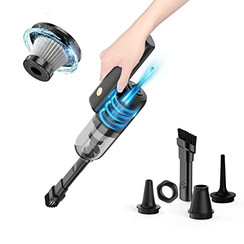 ハンディクリーナー ハンドクリーナー 小型掃除機 卓上クリーナー ミニ 車用掃除機 ポータブル 車家両用 エアポンプ 強力吸引 4000mAh電池 180°自由回転 折り畳み式 LEDライト付き 超軽量 小型 多機能 低騒音 Type-c充電式 コードレス キーボード オフィス 小さいスペースに対策 日本語説明書付き
