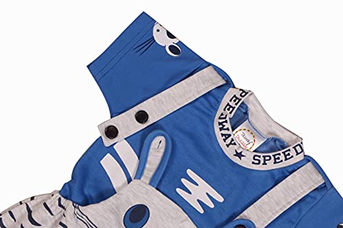Image of Baby Boy's And Baby Girl's Dungaree Set /Romper Set with T-Shirt And Cap