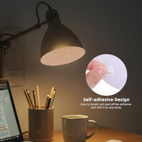Image of HOMSFOU 2pcs 7 Inch Lampshade Diffuser: Fabric Lamp Shade Replacement Cover for Ceiling Fan & Spotlights - Cloth Lamp Shade Light Softener for Home Lighting (Light Brown)