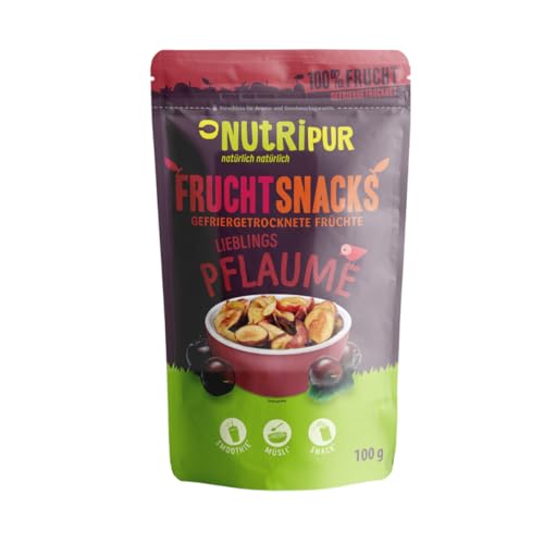 Gefriergetrocknete-Pflaume-100g-getrocknete-Pflaumen-ungezuckert-Gefriergetrocknete-Fruechte-mit-purer-Frucht-voller-Geschmack-Beeren-gefriergetrocknet-Getrocknete-Fruechte-NUTRIPUR