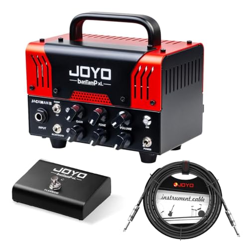 JOYO Jackman II Tube Amp Head Bundle with CM-04 Mono Audio Instrument Cable Straight-to-Straight