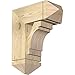 Ekena Millwork BKT0806X18X22MRC03RDF Merced Arts and Crafts Rough Sawn Bracket w/Offset Brace, Douglas Fir