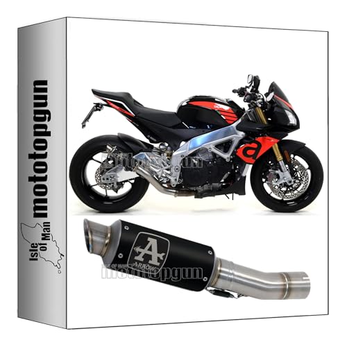 Tubo de escape Arrow 71535GPI Nichrom negro para Aprilia Tuono V4 1100 RR Factory 2017 2018