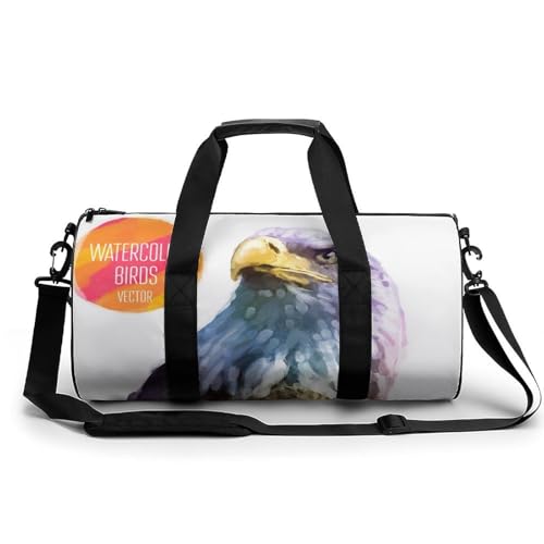 Sac de sport oiseau aquarelle de 45cm pour gym et voyage