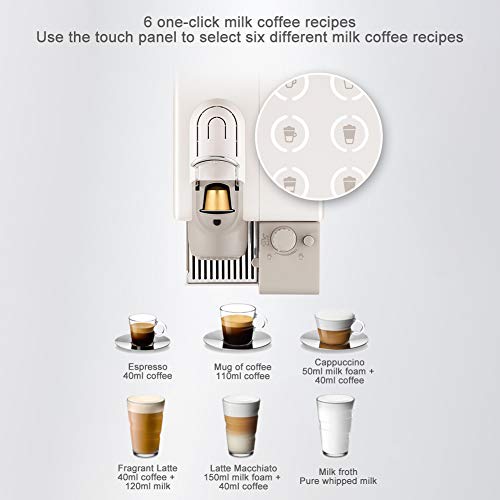 ACCLD Persönliche Kapselkaffeemaschine, Automatische Schaummilch, Cappuccino- Und Lattekaffee, One-Touch-Kaffeemaschine – Bild 6