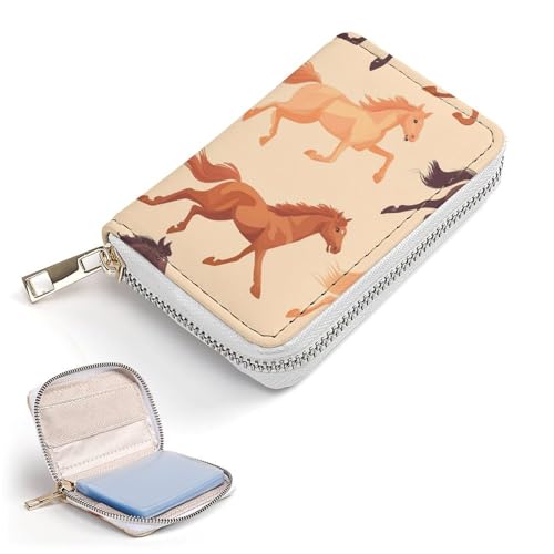 Racing Horses Horseraces Small Business Credit Card Holder Wallet with 20 Card Slots Case Coin Purse Pouch2