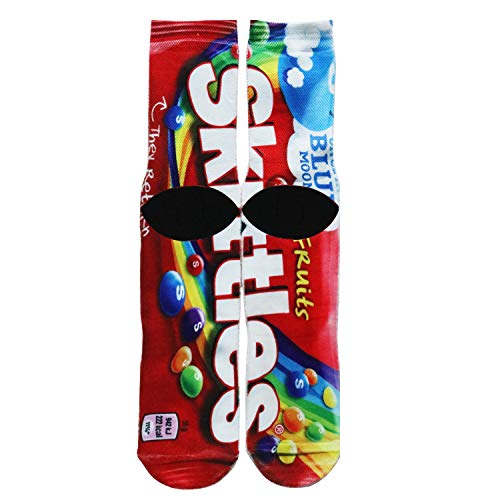 Funny Novelty Socks Food Hamburg Pizza Sushi Milk 3D Printed Mens Crazy Creative Tube Socks