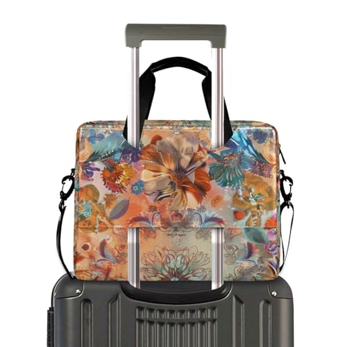 Maletín para portátil 15.6" marrón floral boho miniatura 4