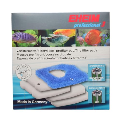 Eheim Set 1x Filtermatte und 4 x Filtervlies für Filter 2071, 2073 und 2075 professional III