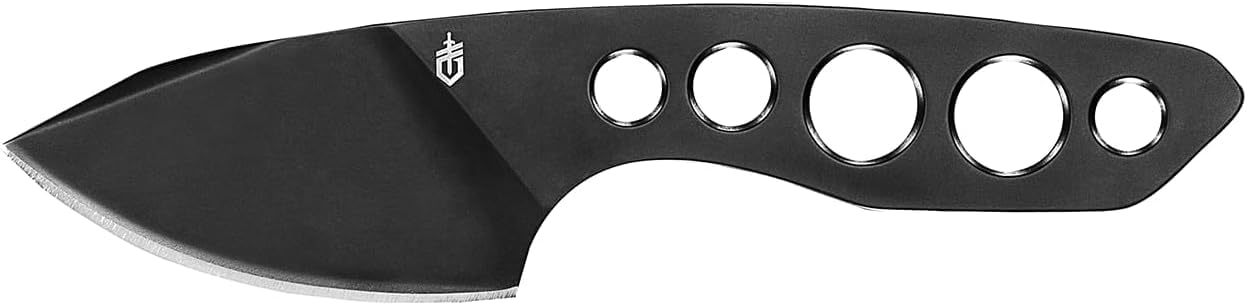 Gear DIBS Pocket Knife and Sheath - 2.5" Fixed Blade - EDC Gear and Equipment - Matte Black