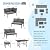 U-MAX Outdoor Patio Furniture Set, 7 Pieces Modern Metal Patio Furniture Set with Waterproof, Outdoor Dining Sofa Set with Table&Chair, Gray Cushions for Balcony, Porch, Lawn, Gray