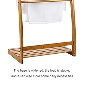 Bamboo Towel Rack Holder for Bathrooms,Freestanding Beach Towel & Poolside Rack with Bottom Storage Shelf,Quilt Rack Stand or Blanket Rack for Living Room or Bedroom Bamboo Towel Rack Holder for BathroomsFreestanding Beach Towel Poolside Rack with Bottom Storage ShelfQuilt Rack Stand or Blanket Rack for Living Room or Bedroom